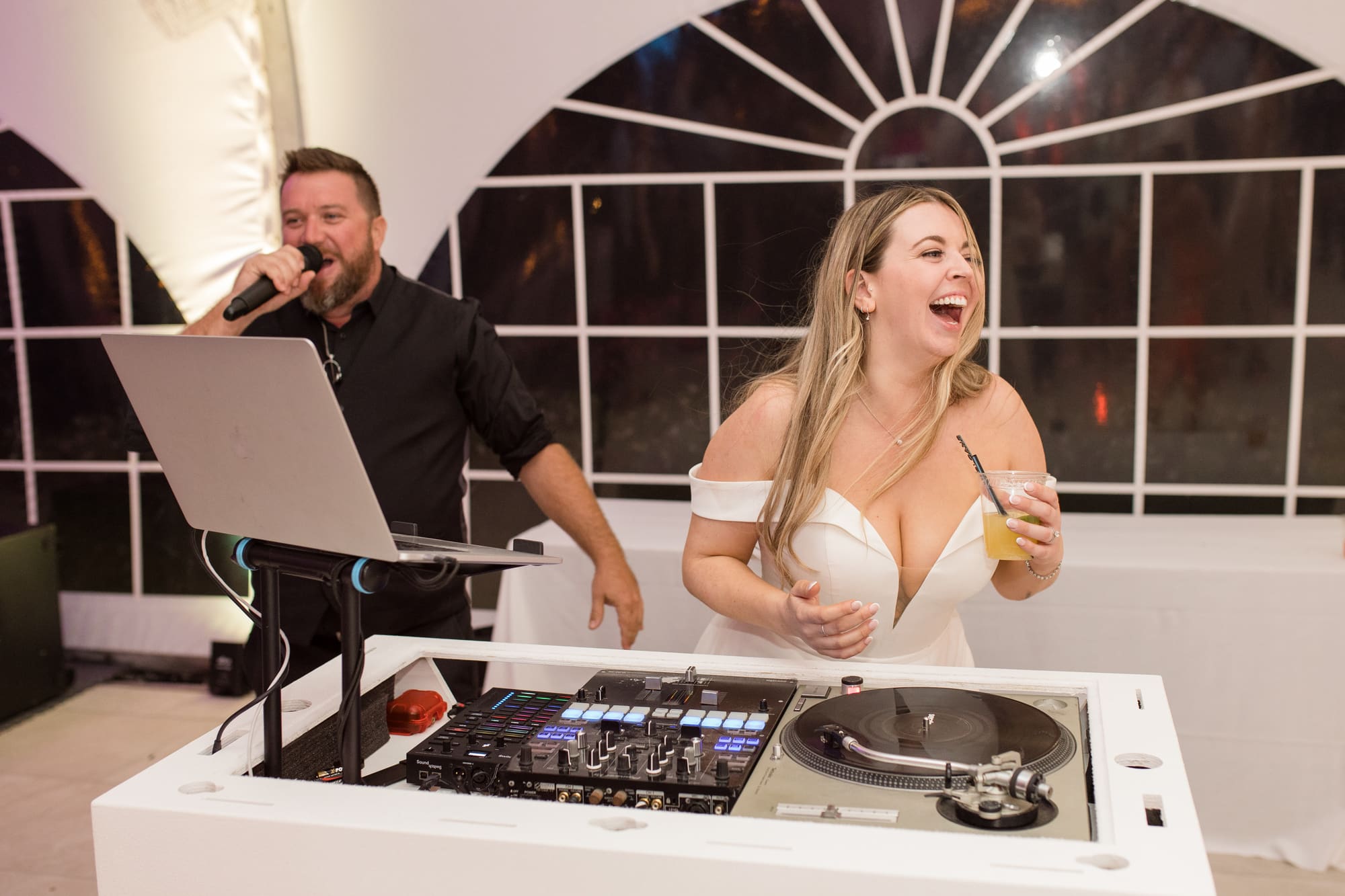 DJ Services for high-energy weddings, One artist on the music and the mic, your DJ is your emcee, no hourly meter.